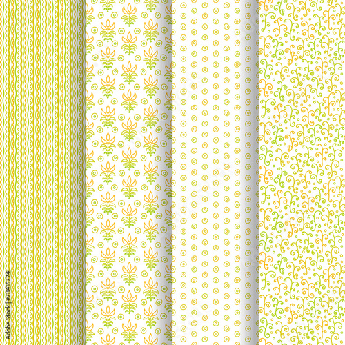 Set of 4 seamless patterns