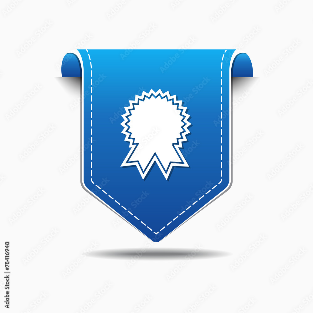 Fototapeta premium Medal blue Vector Icon Design