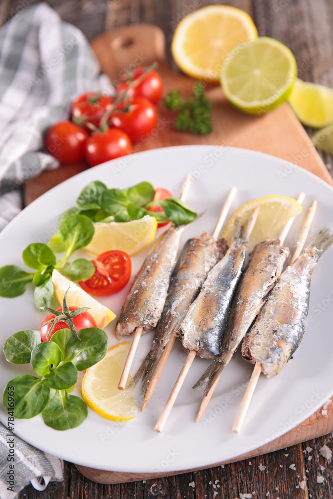 grilled sardine