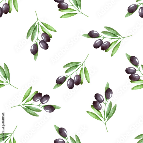 Wallpaper Mural olives seamless pattern Torontodigital.ca