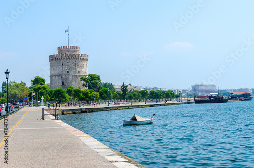 Greece, Thessaloniki, White Tower on the waterfront