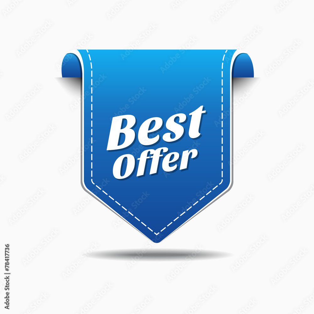 Best Offer Blue Vector Icon Design Best Offer Blue Vector Icon Design