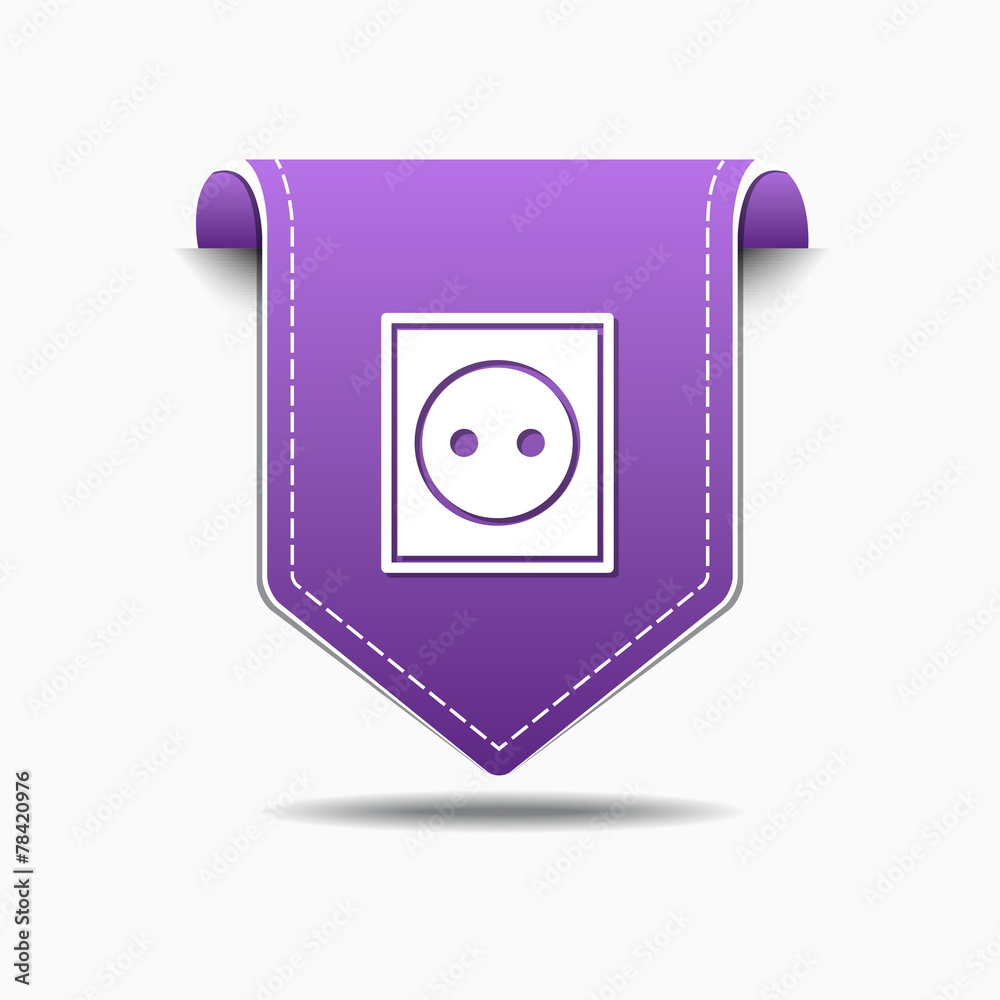 Plug Sign Purple Vector Icon Design Plug Sign Purple Vector Icon Design