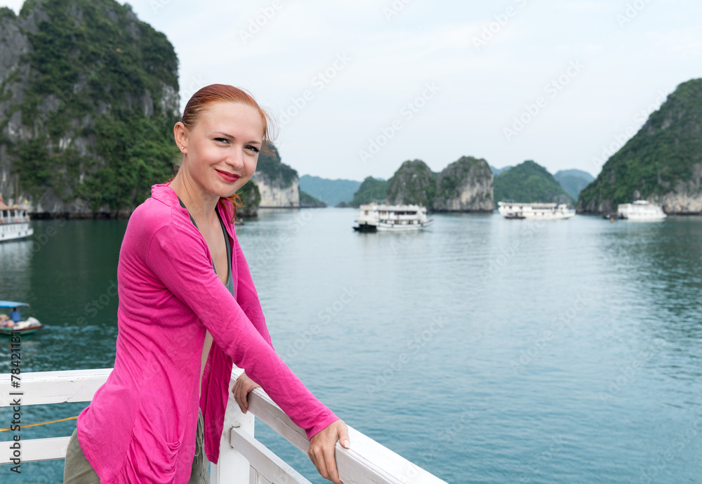 Tourist at Halong Bay