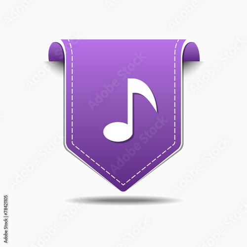 Music Notes Purple Vector Icon Design