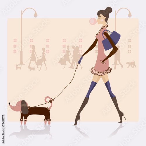 Girl with dog