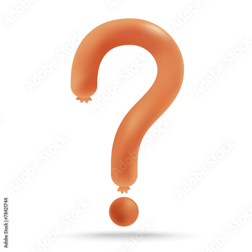Question mark pencil sausage