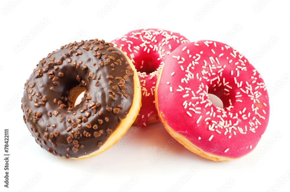 Donuts isolated on white background Donuts isolated on white background
