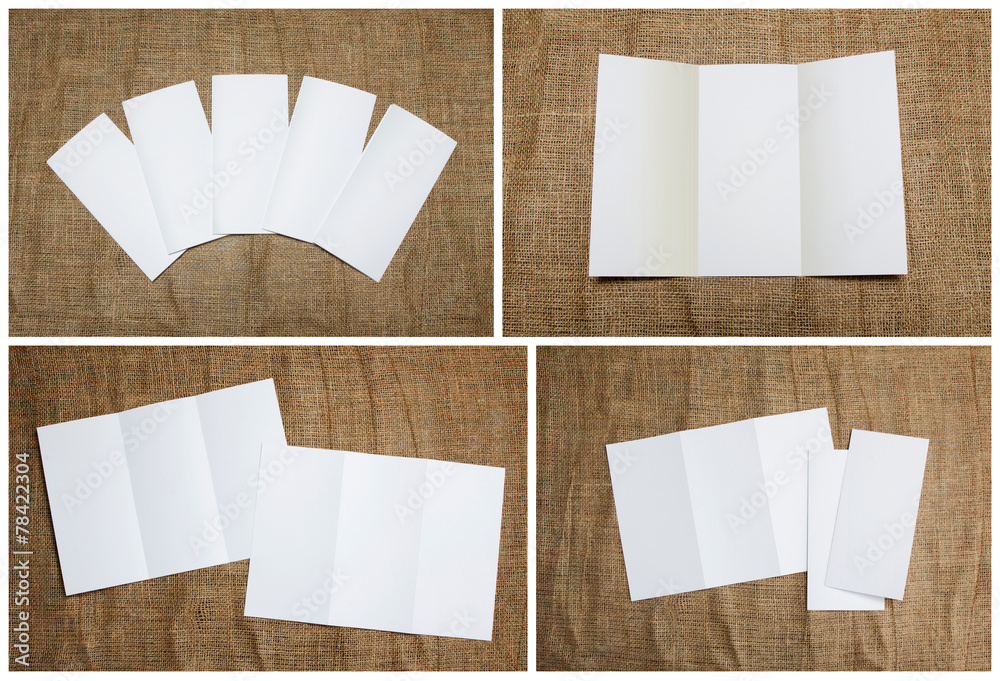 blank white folding paper flyer blank white folding paper flyer