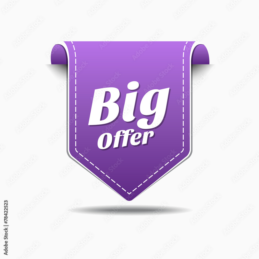 Big Offer Purple Vector Icon Design Big Offer Purple Vector Icon Design