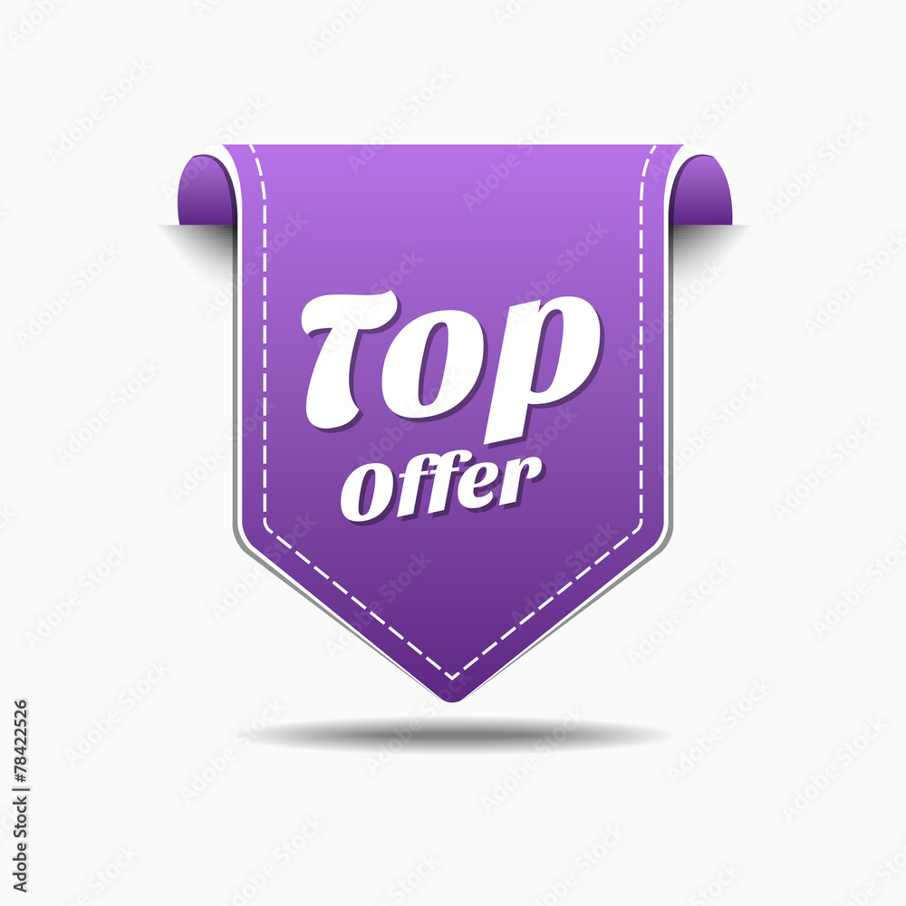 Top Offer Purple Vector Icon Design Top Offer Purple Vector Icon Design