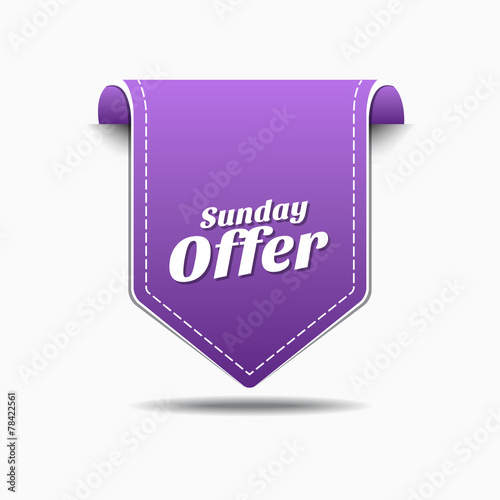 Sunday Offer Purple Vector Icon Design