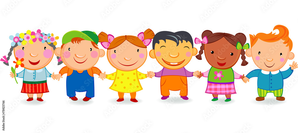 Cartoon children. Cartoon children.