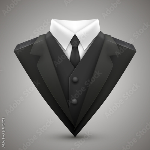 Triangle jacket and tie.