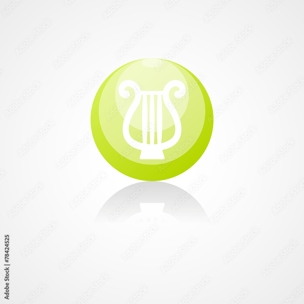Illustration of lyre web icon Illustration of lyre web icon