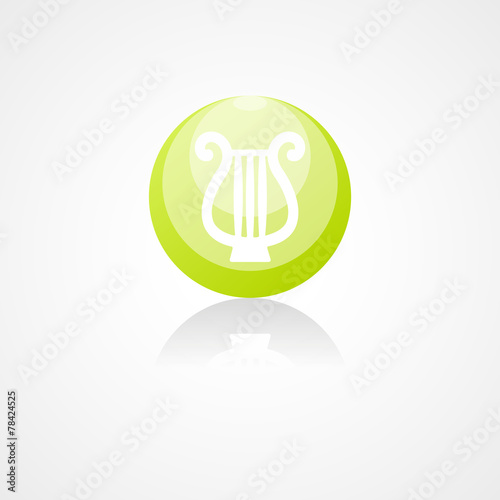 Illustration of lyre web icon