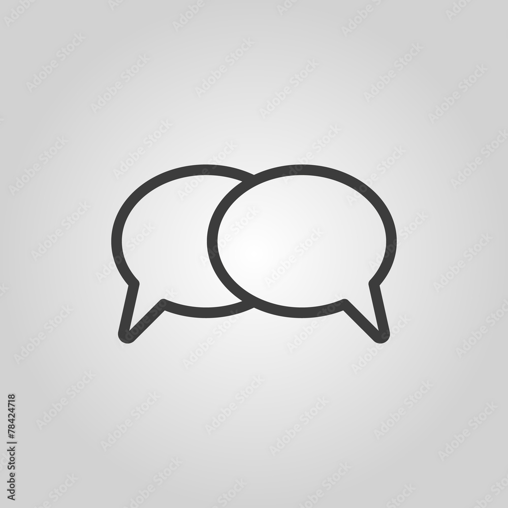 The speech bubbles icon. Talk symbol. Flat The speech bubbles icon. Talk symbol. Flat