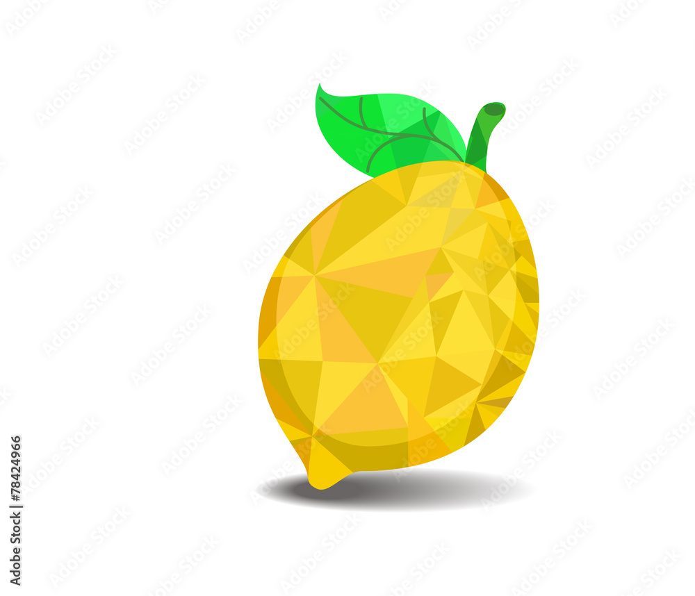 low polygon lemon