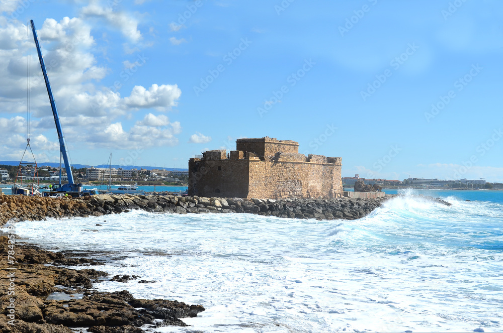 forteresse protégeant le port de Paphos (Chypre)