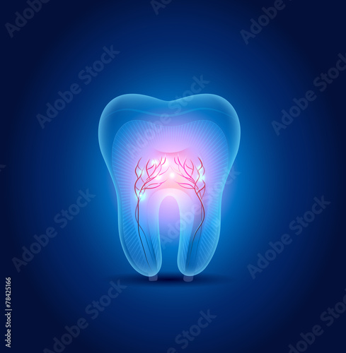 Abstract tooth illustration, beautiful bright design