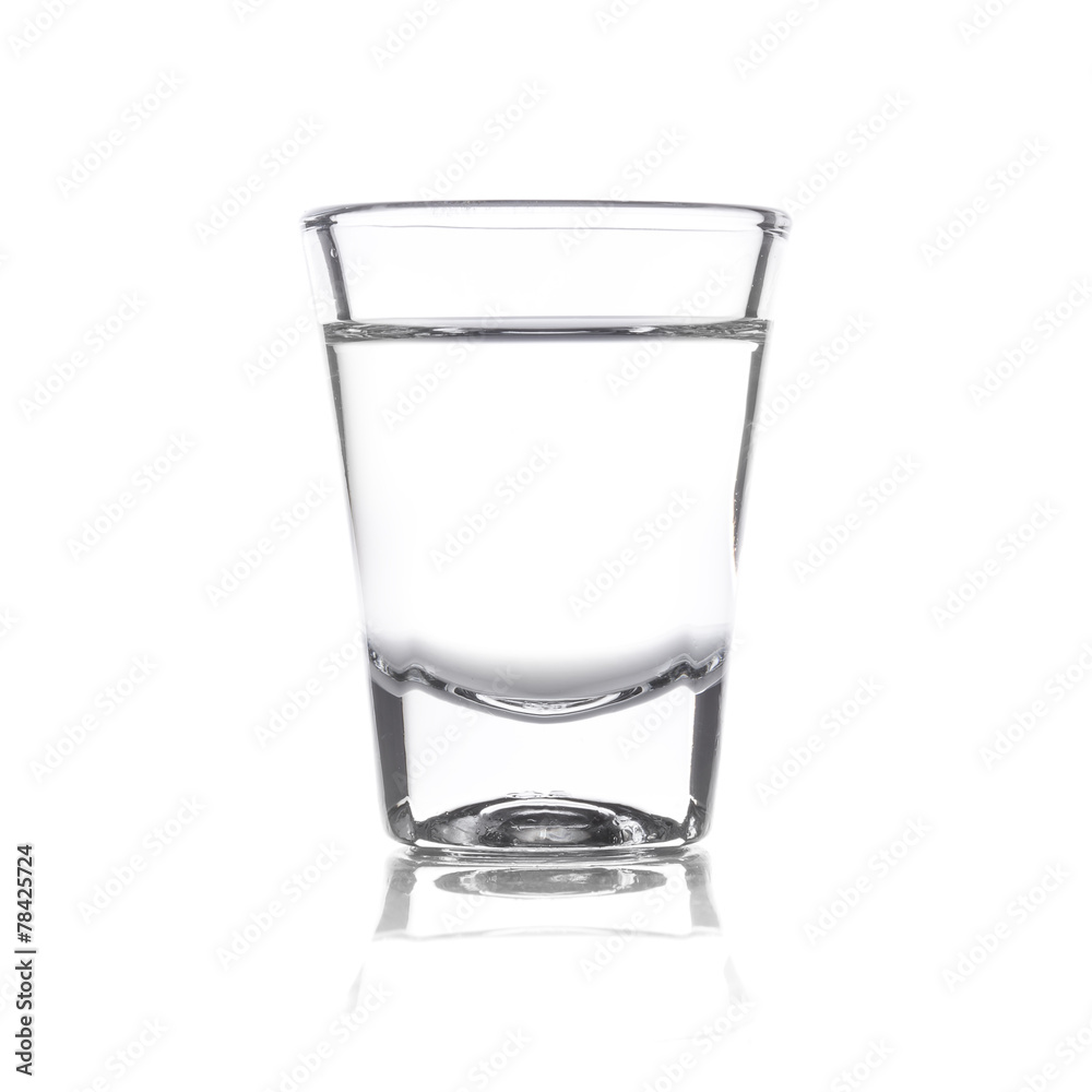 vodka and wineglass isolated on white vodka and wineglass isolated on white