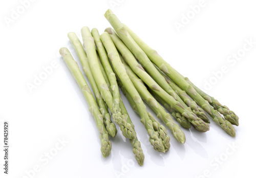 Asparagus isolated on the white background.