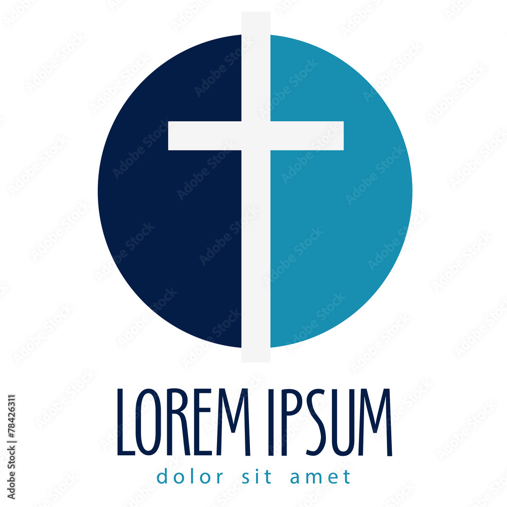 religion vector logo design template. crucifixion or Church icon Stock ...