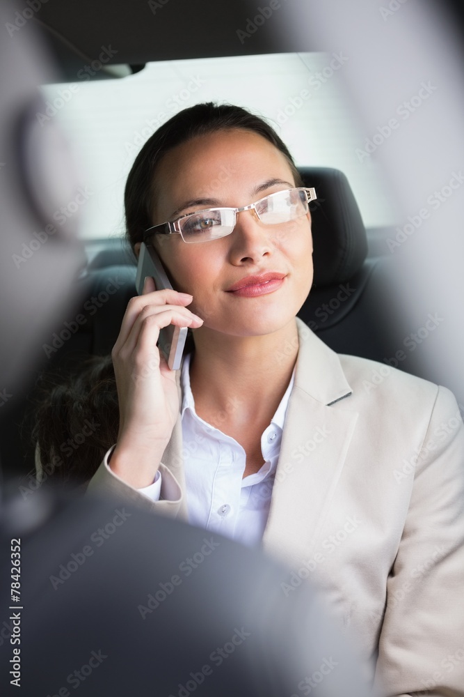 Pretty businesswoman making a phone call Pretty businesswoman making a phone call