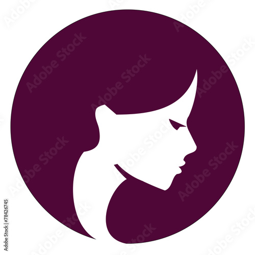 Beautiful girl vector logo design template. Spa or beauty salon
