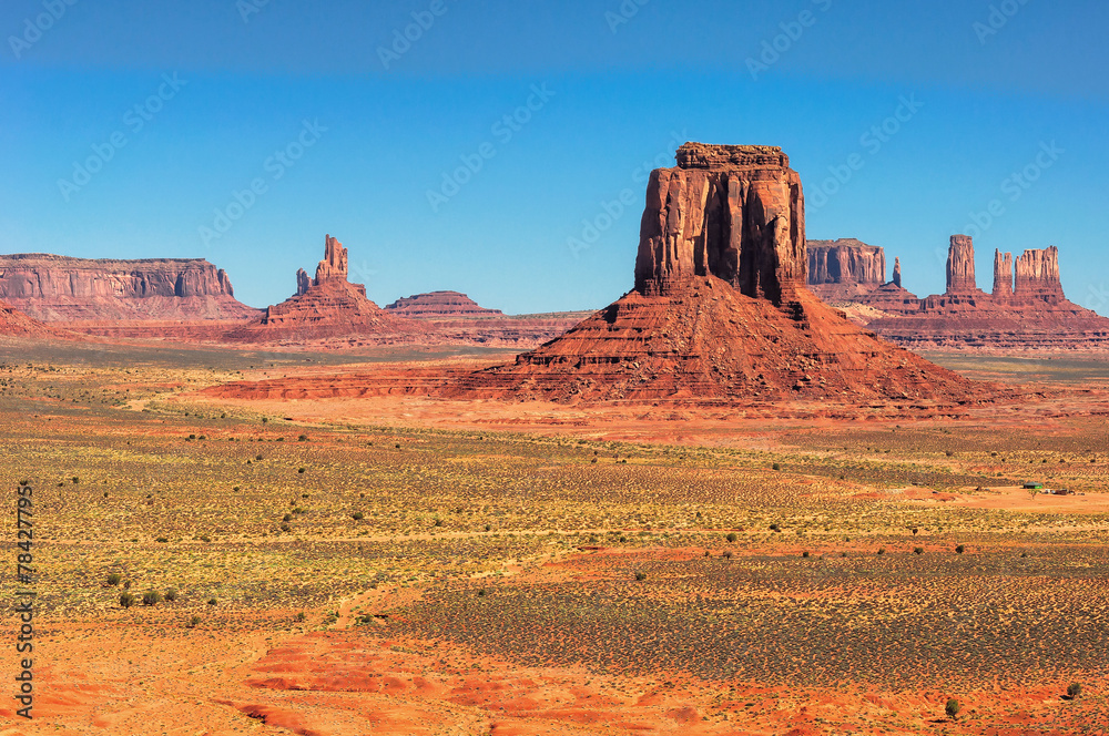 Monument valley under the blue sky Monument valley under the blue sky