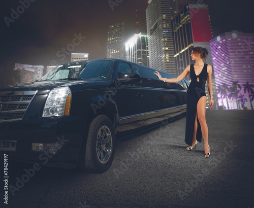 Obraz na plátně Luxury limousine