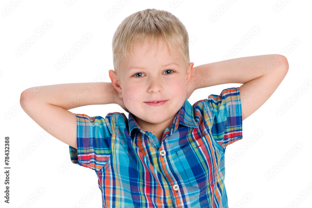 Handsome little blond boy Handsome little blond boy