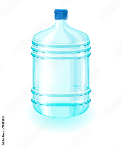 realistic illustration with a bottle of water