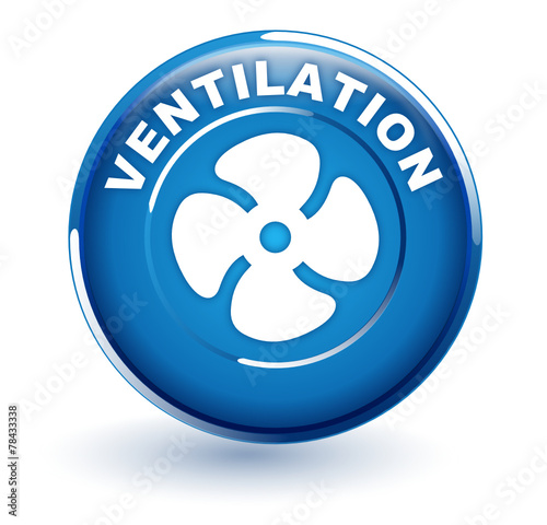 ventilation sur bouton bleu