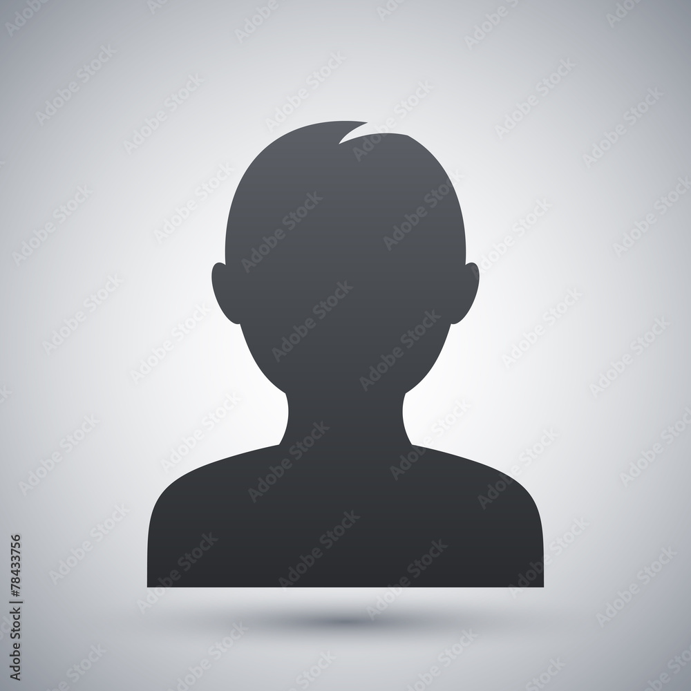 Male user icon, vector