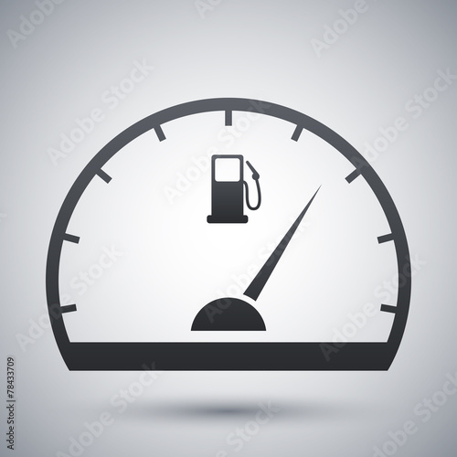 Fuel gauge icon, vector