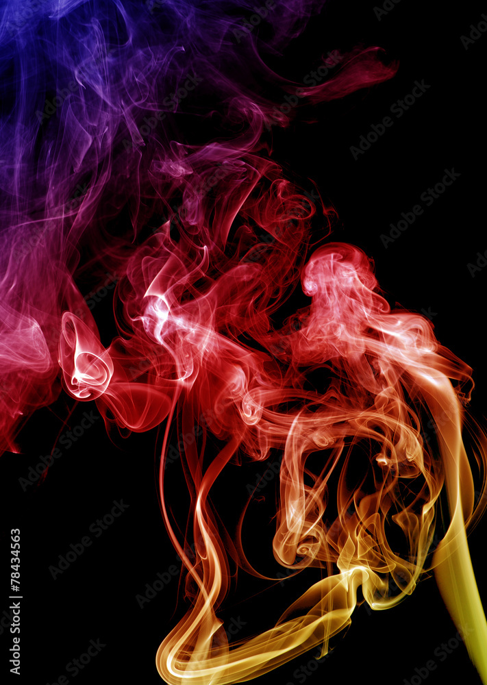 colored smoke - obrazy, fototapety, plakaty 