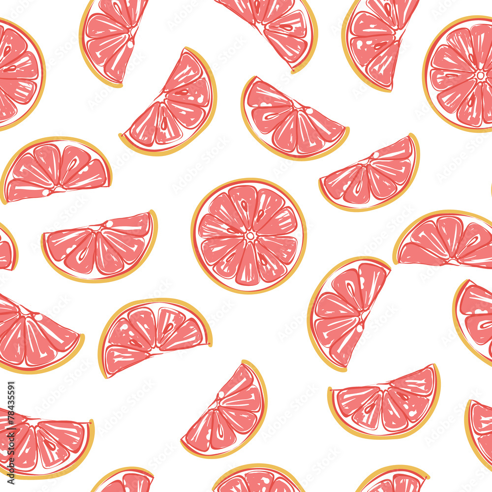 Seamless grapefruit pattern Seamless grapefruit pattern