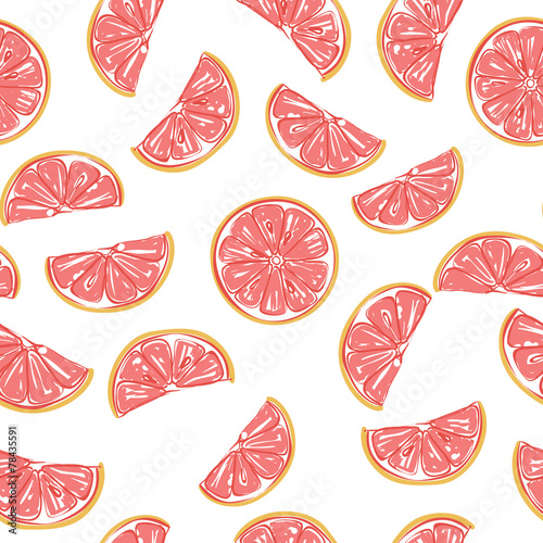 Seamless grapefruit pattern