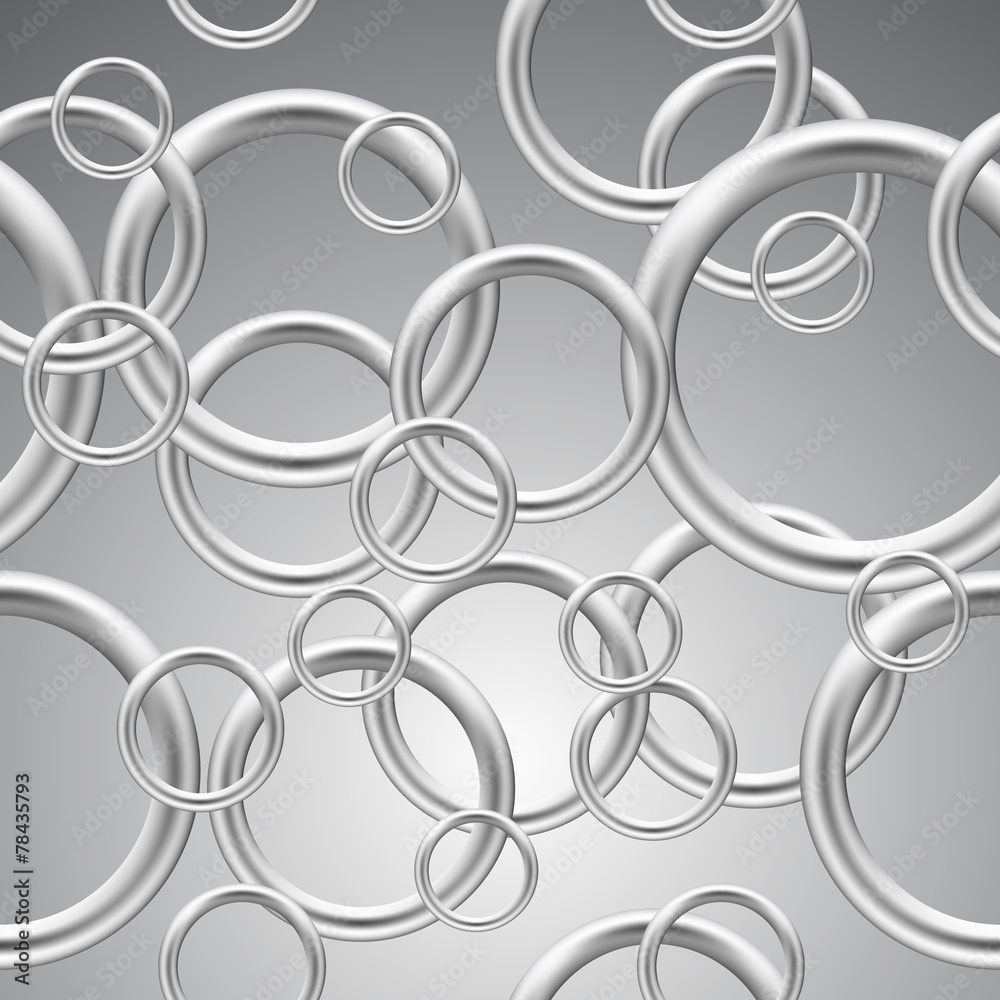 Seamless background of metal rings. Seamless background of metal rings.