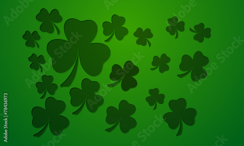 St. Patrick s Day background with shamrock leaves.