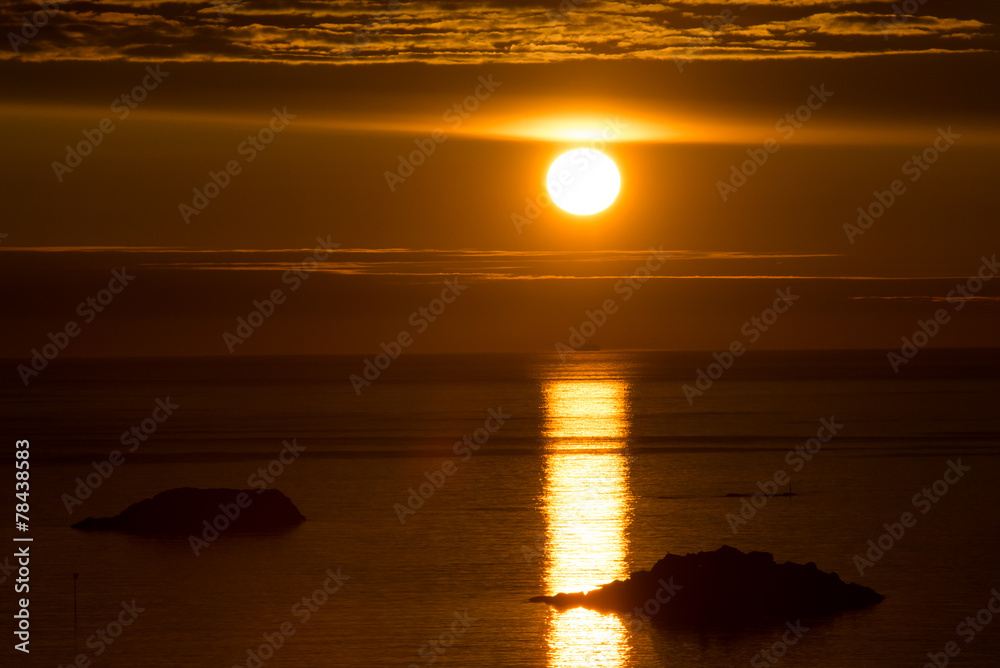 Midnight Sun Lofoten Norway - Mitternachtssonne