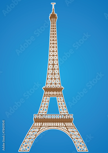 Eifel Tower Vector Illustration