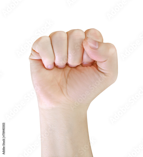 white fist isolated