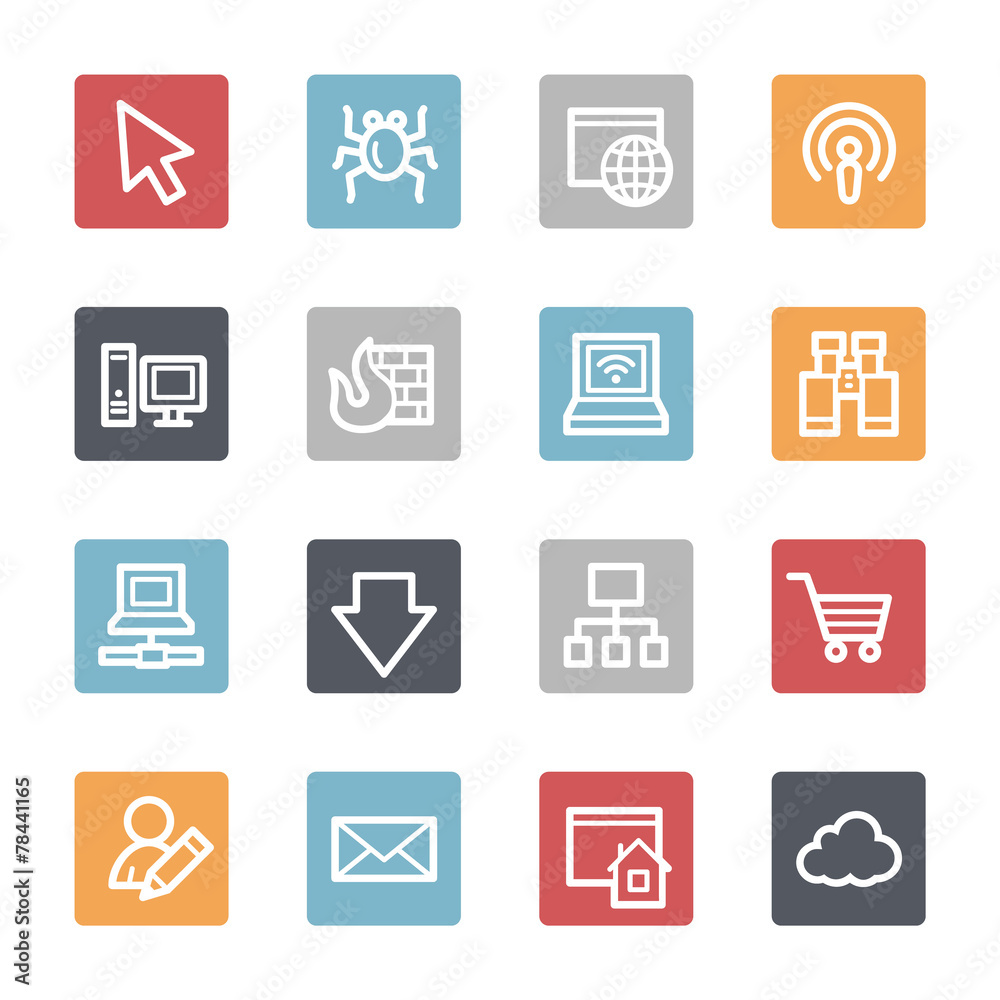 Internet web icons set