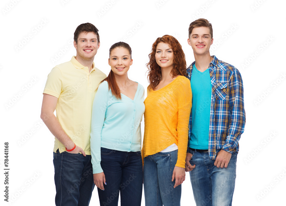 group of smiling teenagers