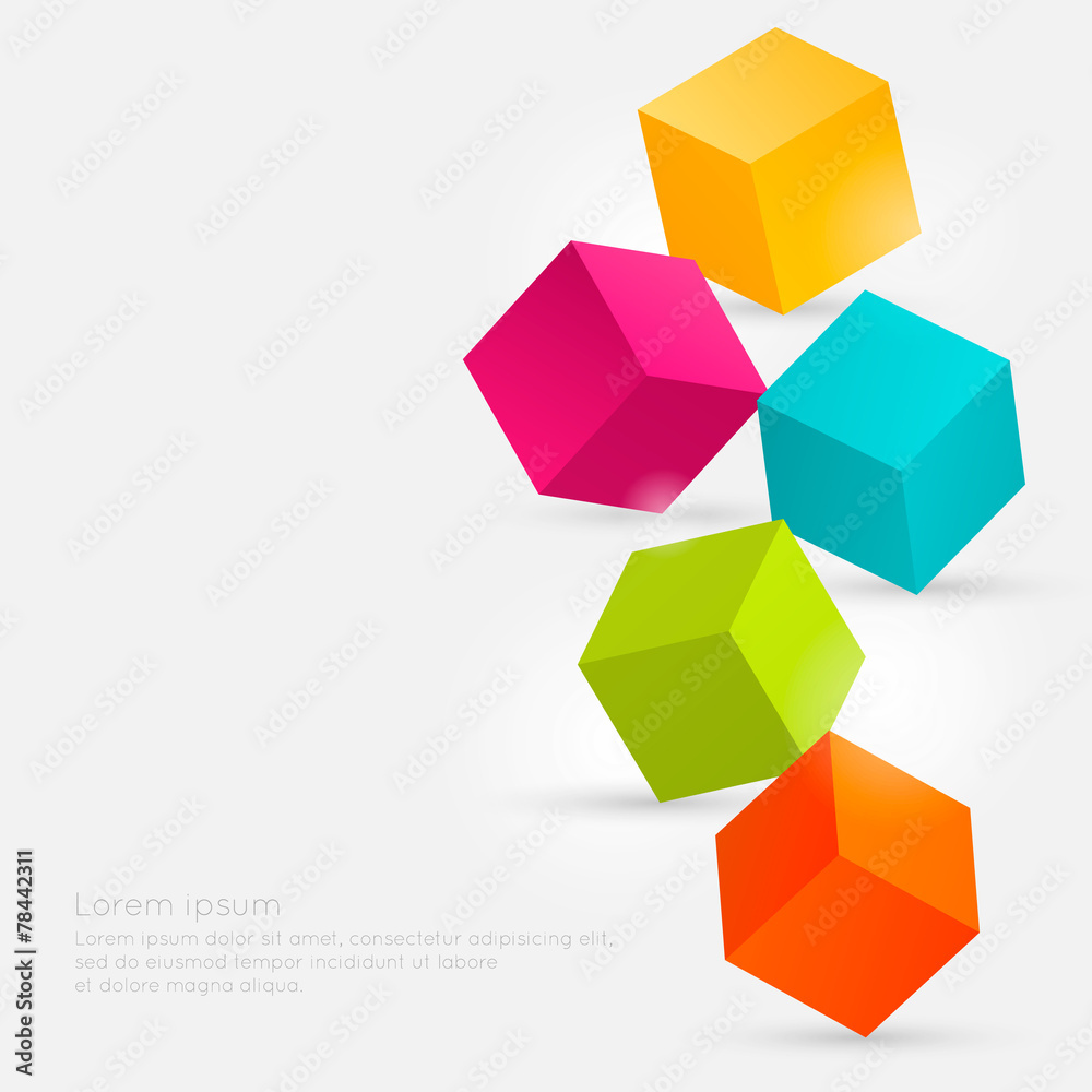 3d cube infographics. 3d cube infographics.