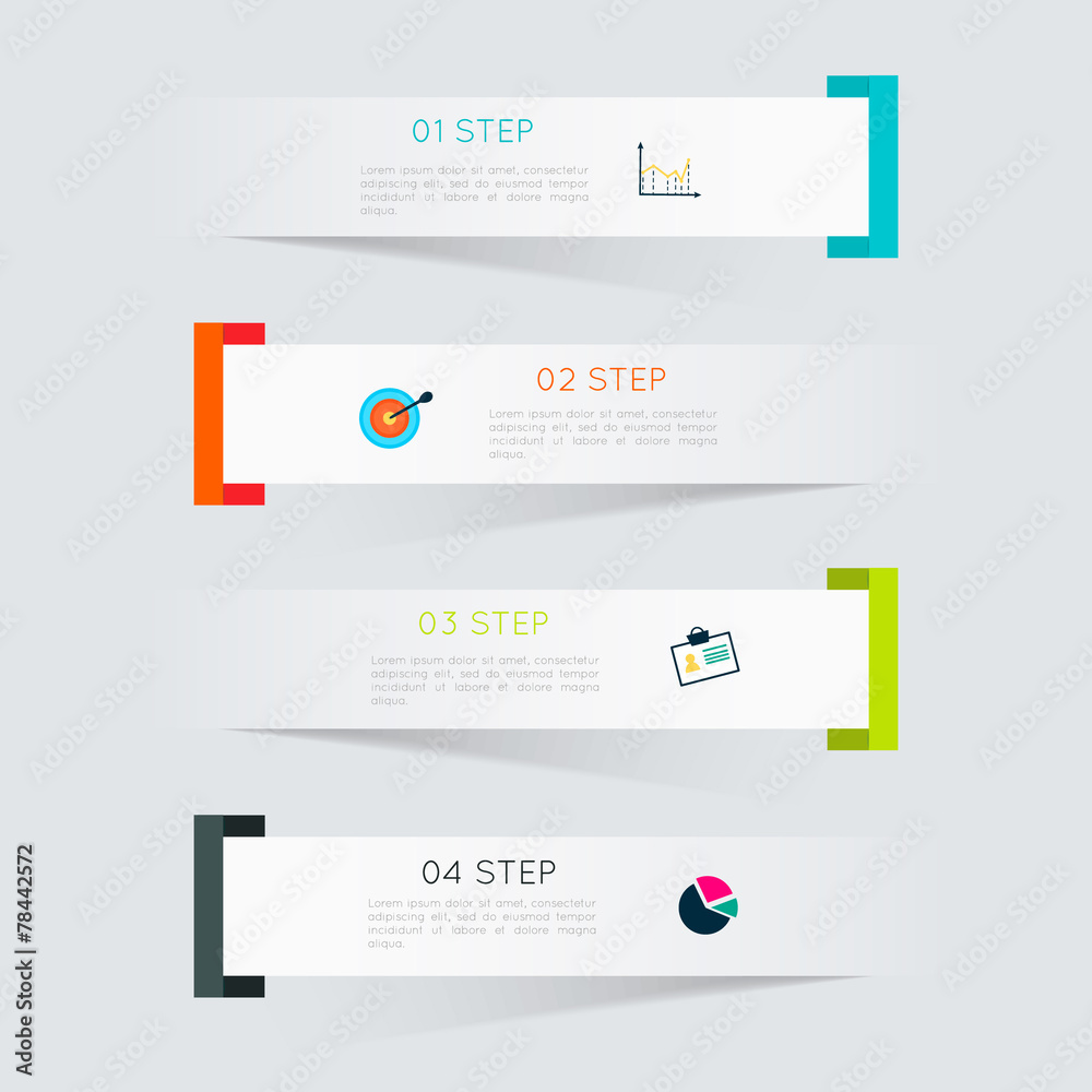 Vector colorful info graphics for your business presentations.