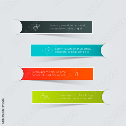 Minimal infographics design. Vector can be used for workflow lay