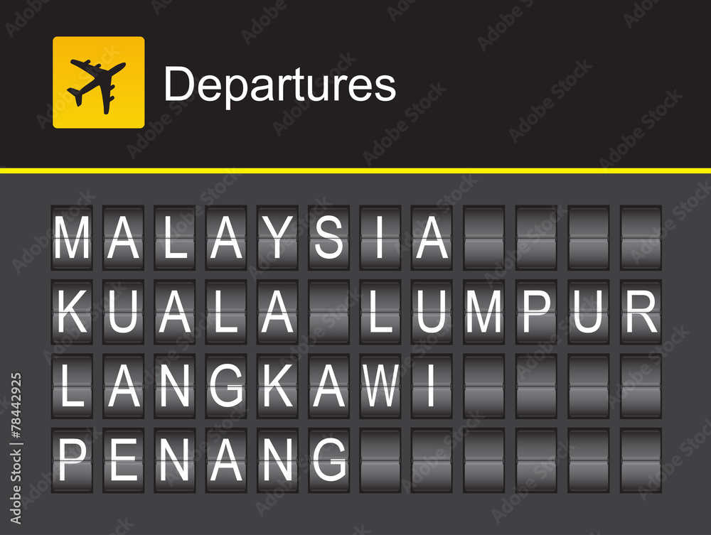 Malaysia departure, Malaysia flip alphabet airport Malaysia departure, Malaysia flip alphabet airport
